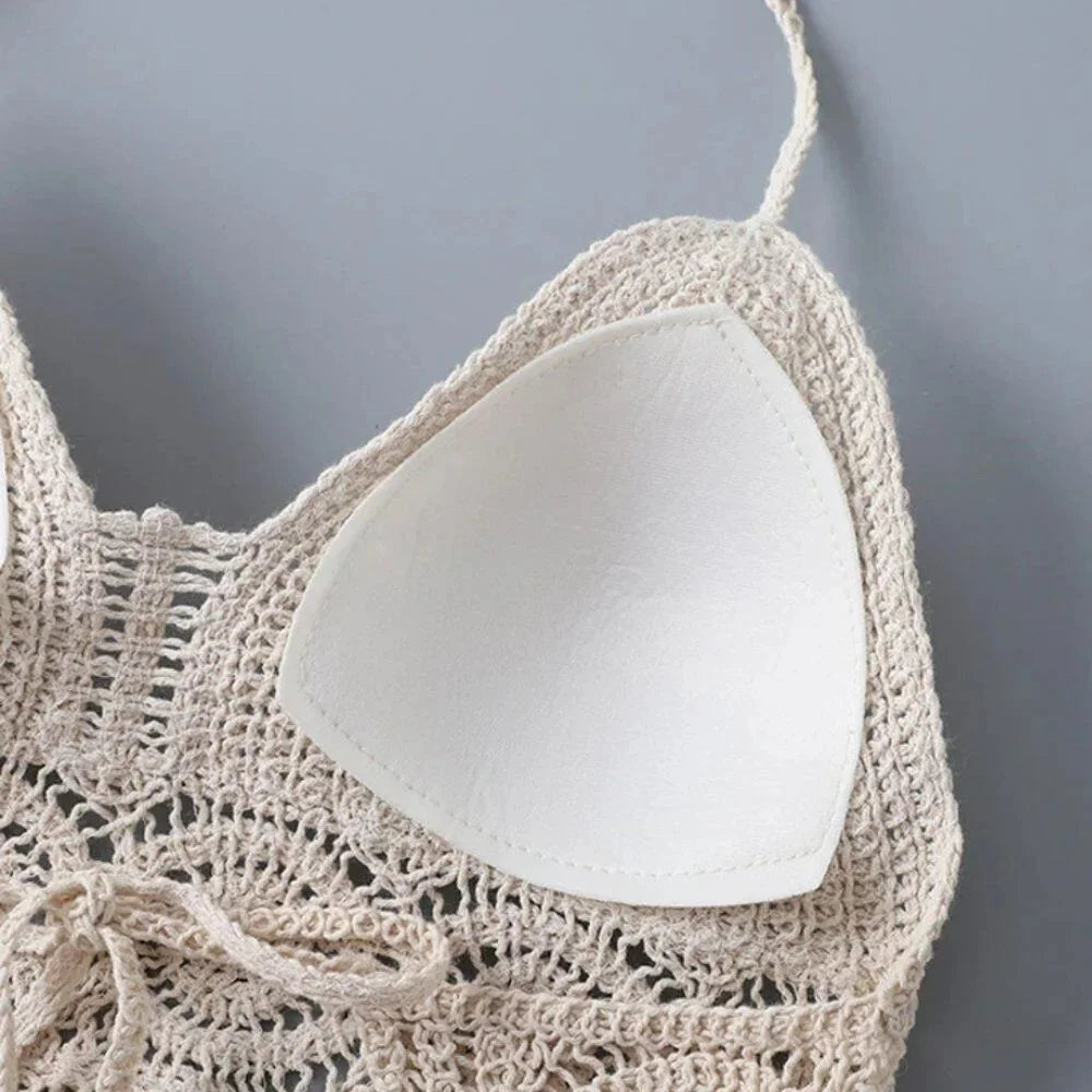 Boho Fringe Halter Crop Top