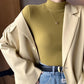 Women’s Slim Half‑Turtleneck Knitted Pullover Sweater