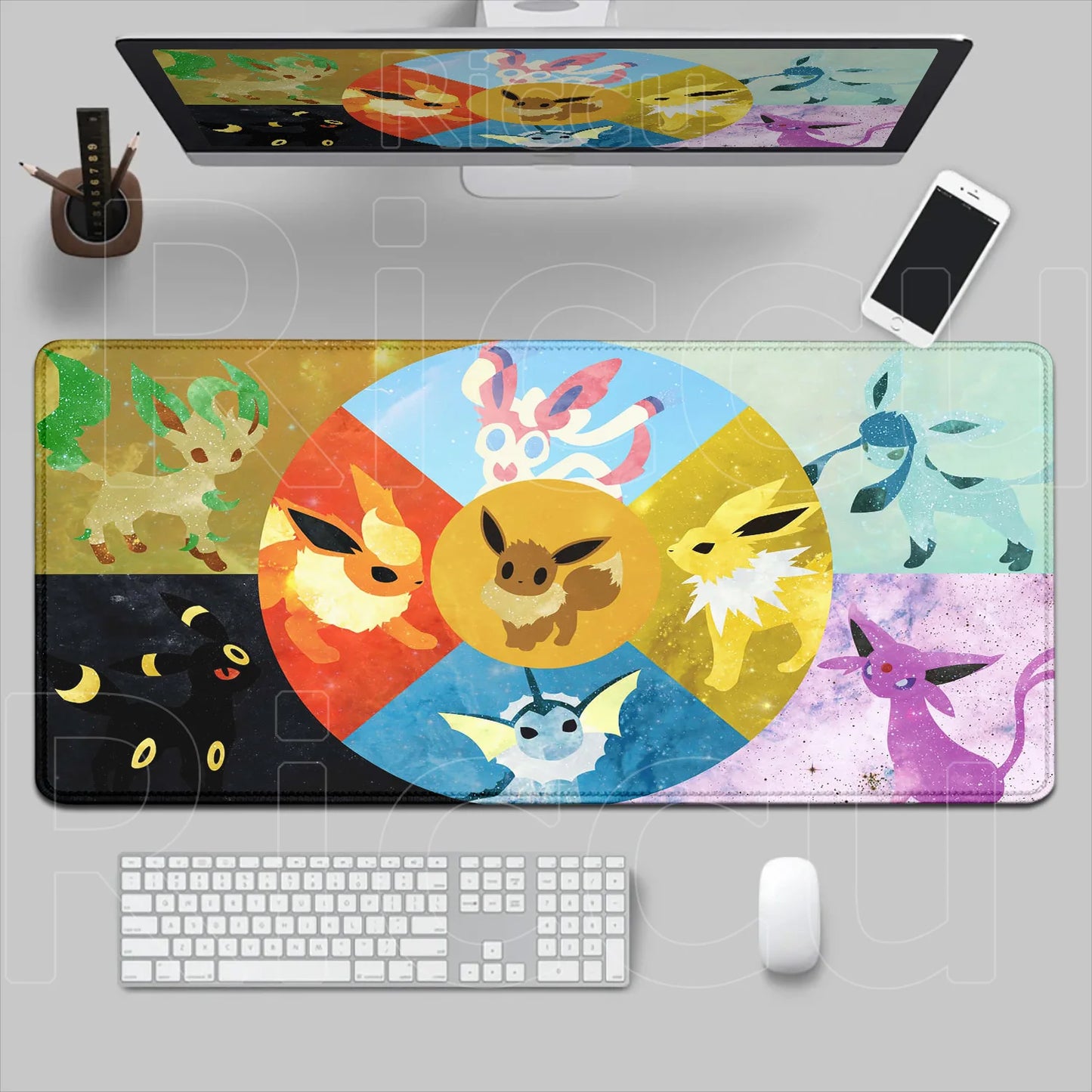 Kawaii Eevees Mouse Pad - Pokémon Office Gaming Desk Mat