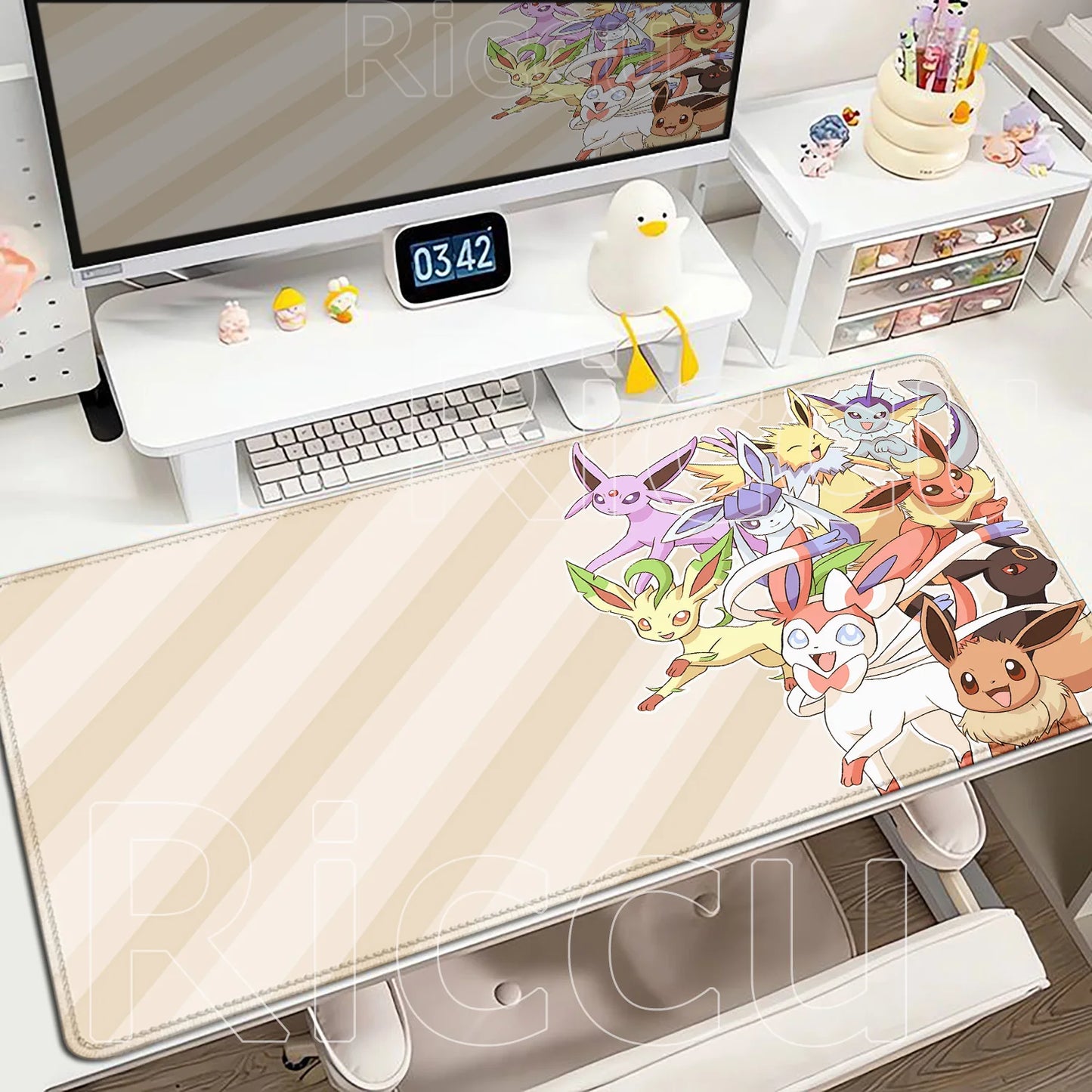 Kawaii Eevees Mouse Pad - Pokémon Office Gaming Desk Mat