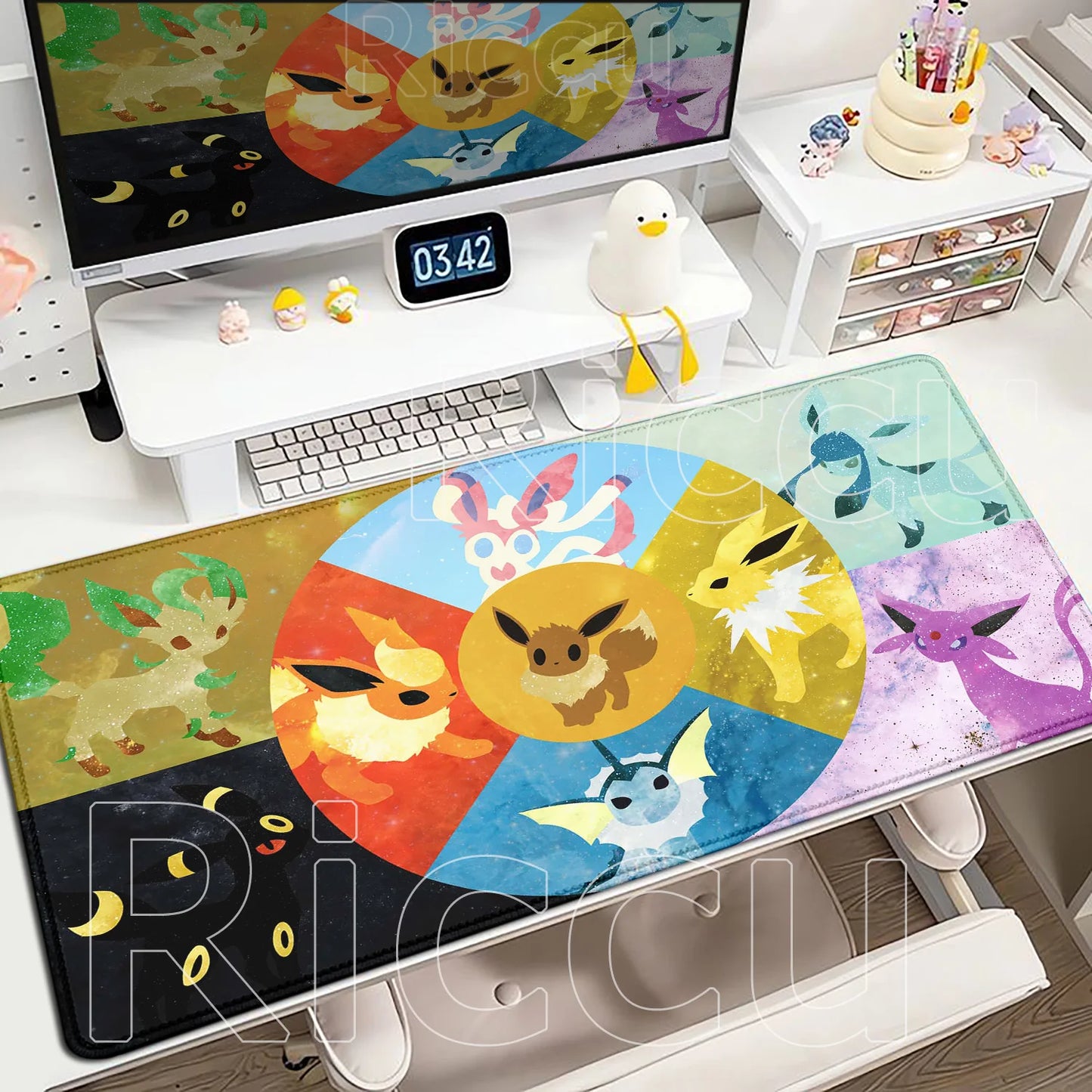 Kawaii Eevees Mouse Pad - Pokémon Office Gaming Desk Mat