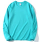 Women Leisure Cotton Long‑Sleeve Round‑Neck Top