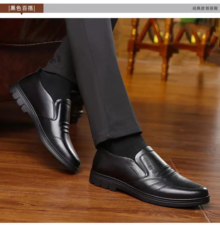 Men'S Leather Shoes New Black
