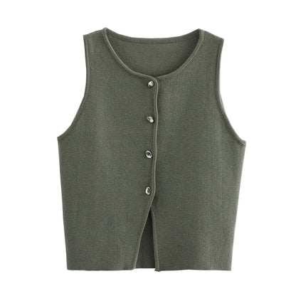 Chic Knit Sleeveless Vest Top