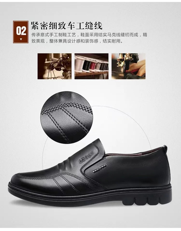 Men'S Leather Shoes New Black