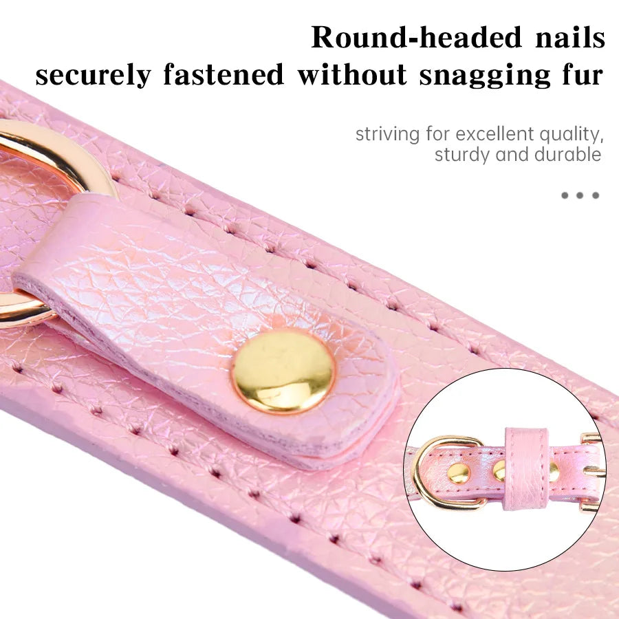 Shiny Rhinestone Pet Collar Love Jewelry Dog Collar Comfortable Leather Dog Adjustable Collar