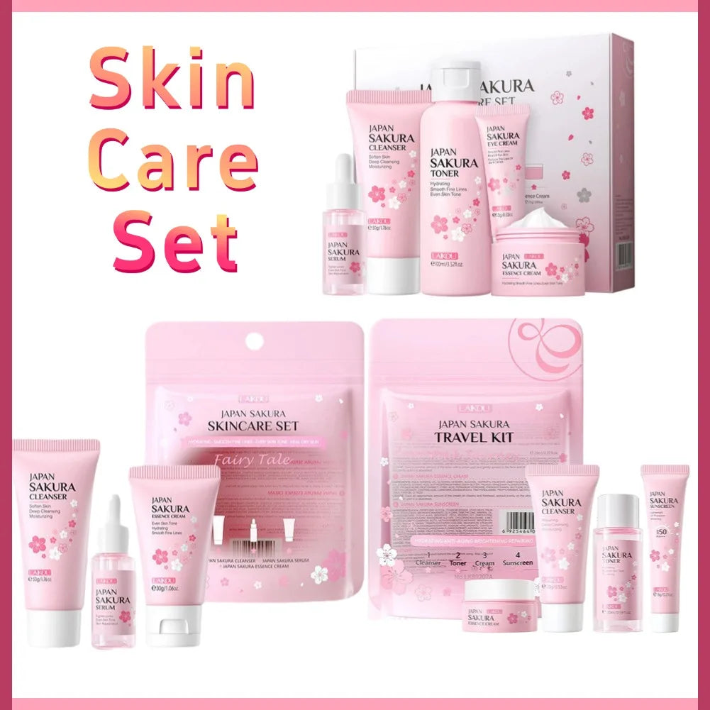 Sakura 6-Piece Travel Skin Care Set