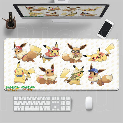 Kawaii Eevees Mouse Pad - Pokémon Office Gaming Desk Mat