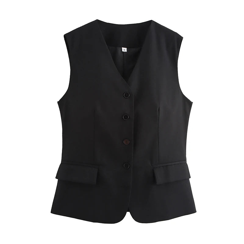 Urban Zip‑Front Sleeveless Waistcoat