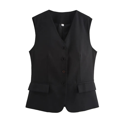 Urban Zip‑Front Sleeveless Waistcoat