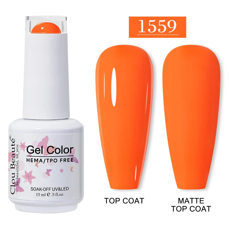 Clou Beaute 15ml HEMA/TPO-Free UV Gel Polish (Classic Red Collection)