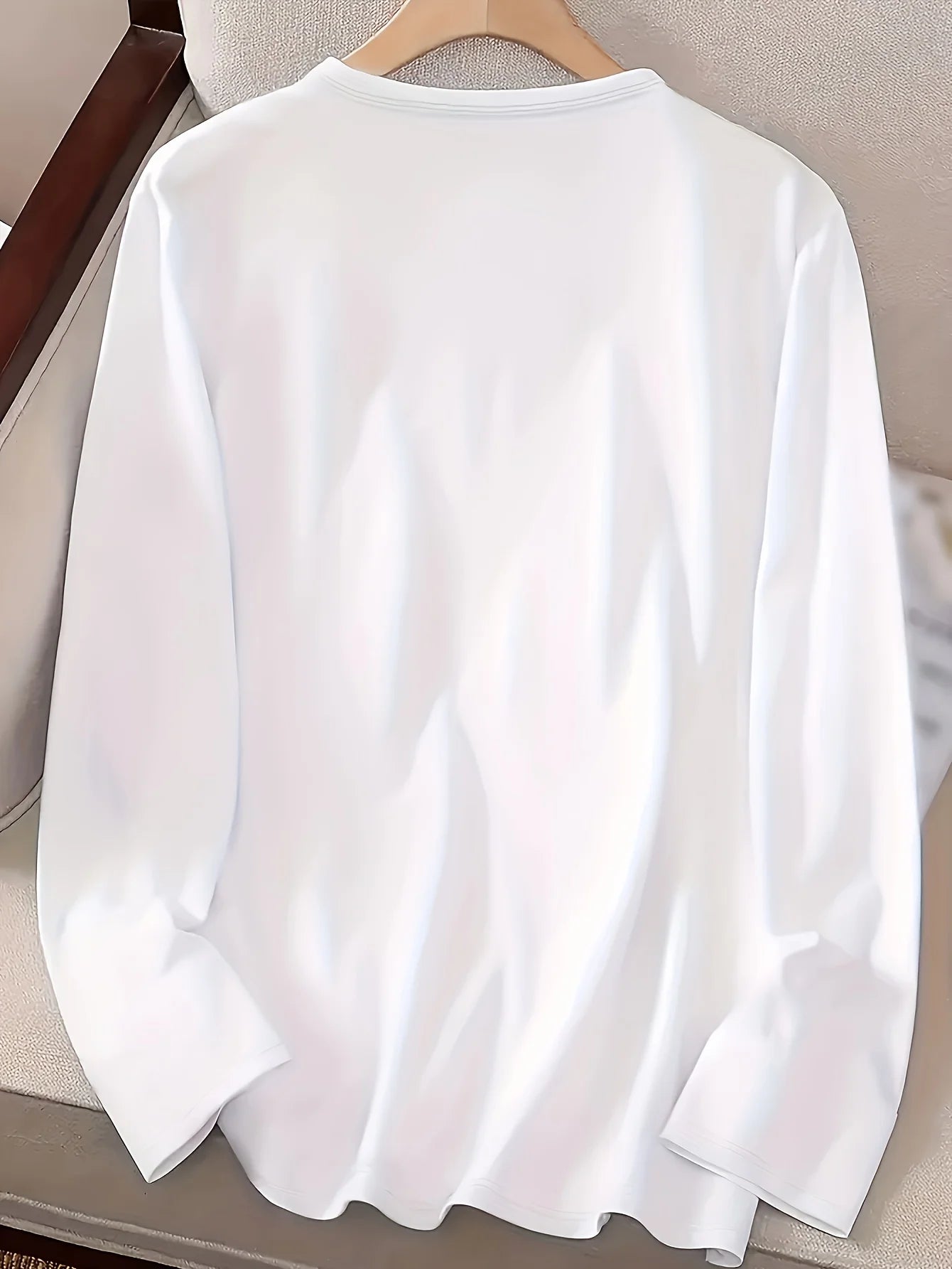 Women’s Cotton Printed Long‑Sleeve Top