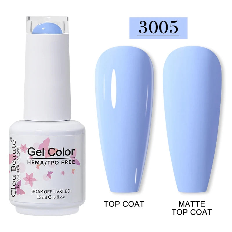 Clou Beaute 15ml HEMA/TPO-Free UV Gel Polish (Classic Red Collection)