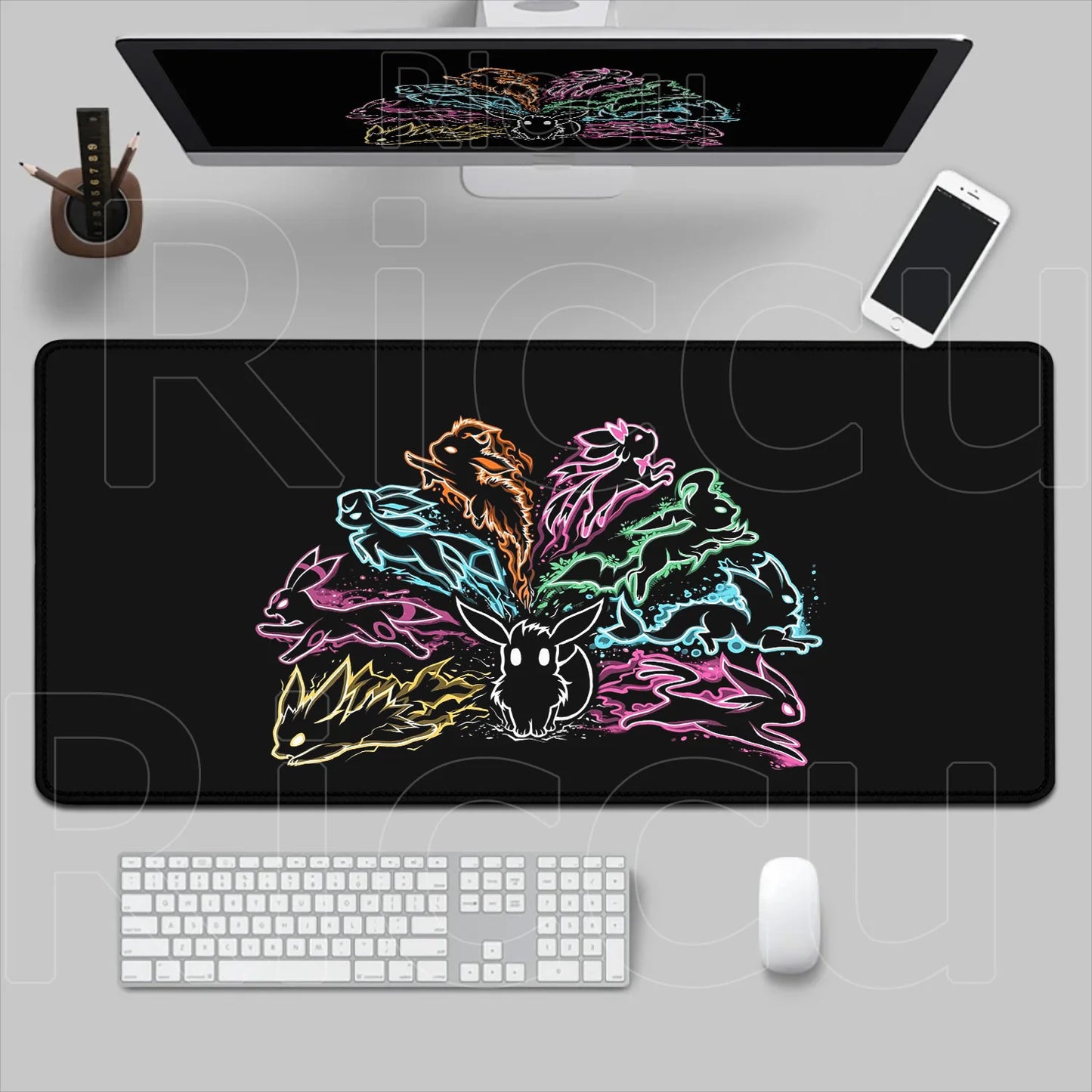Kawaii Eevees Mouse Pad - Pokémon Office Gaming Desk Mat