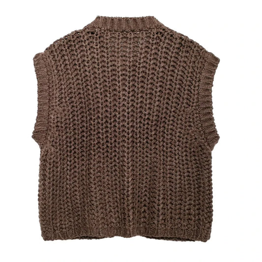 Cozy Knit Sleeveless Vest Top