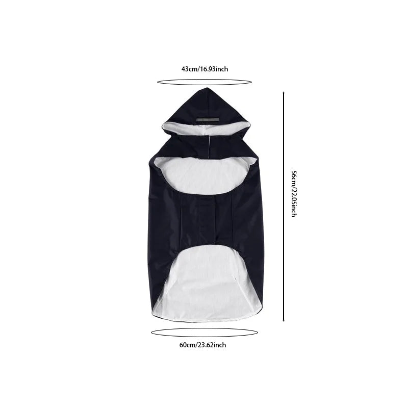 9 Sizes Dog Raincoat Small Medium Large Dogs Waterproof Hooded Jacket Rain Clothes with Reflective Stripe Outdoor Accessories