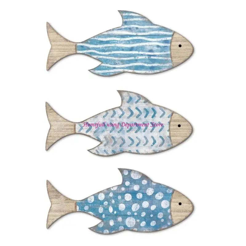 Coastal Wooden Fish Wall Decors Set