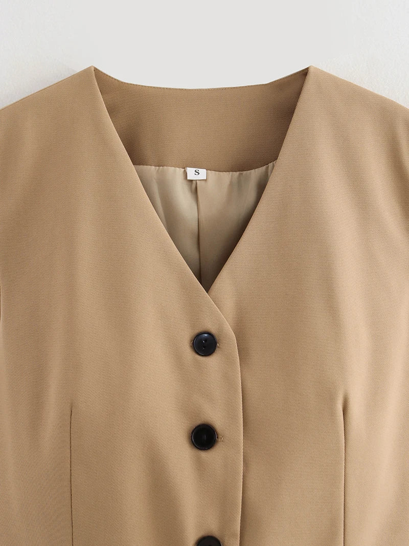 Urban Zip‑Front Sleeveless Waistcoat