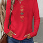 Women’s Cotton Printed Long‑Sleeve Top