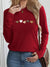 Women’s Cotton Heart‑Print Long‑Sleeve Top