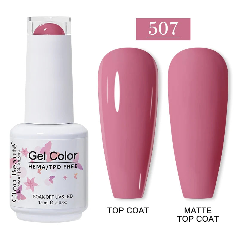 Clou Beaute 15ml HEMA/TPO-Free UV Gel Polish (Classic Red Collection)