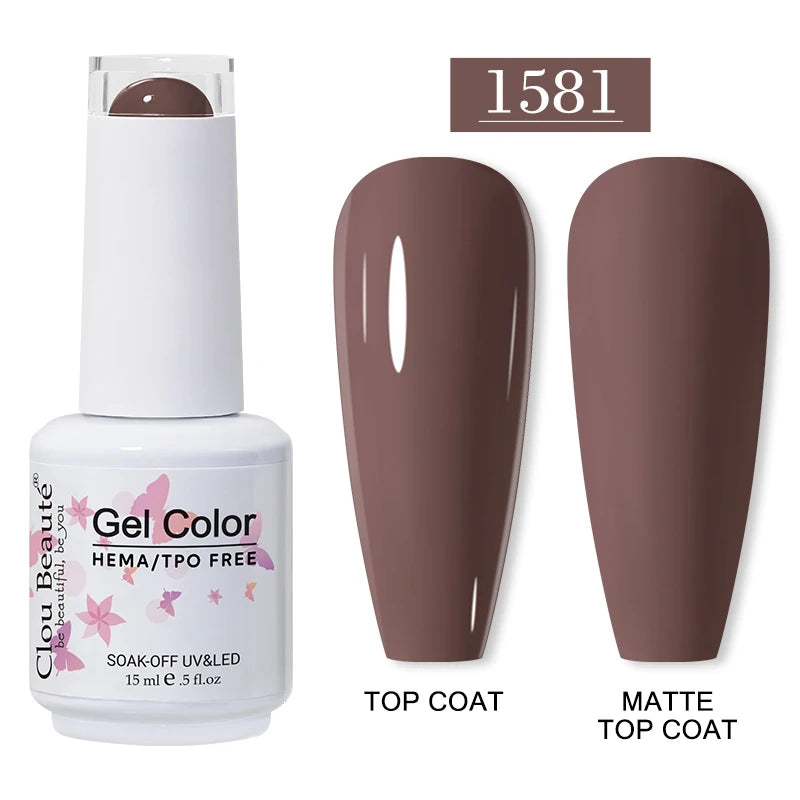 Clou Beaute 15ml HEMA/TPO-Free UV Gel Polish (Classic Red Collection)