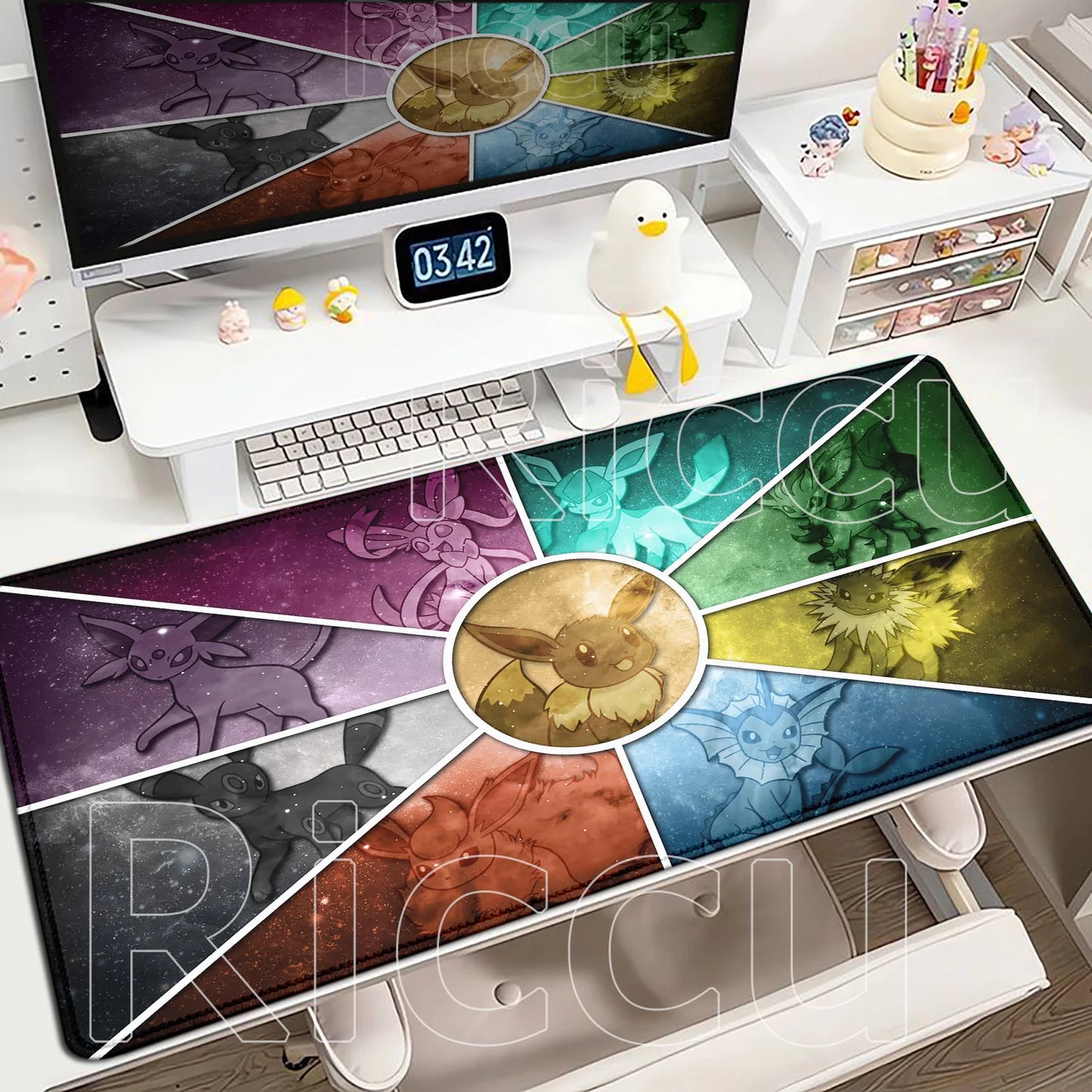 Kawaii Eevees Mouse Pad - Pokémon Office Gaming Desk Mat