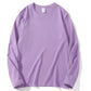 Women Leisure Cotton Long‑Sleeve Round‑Neck Top