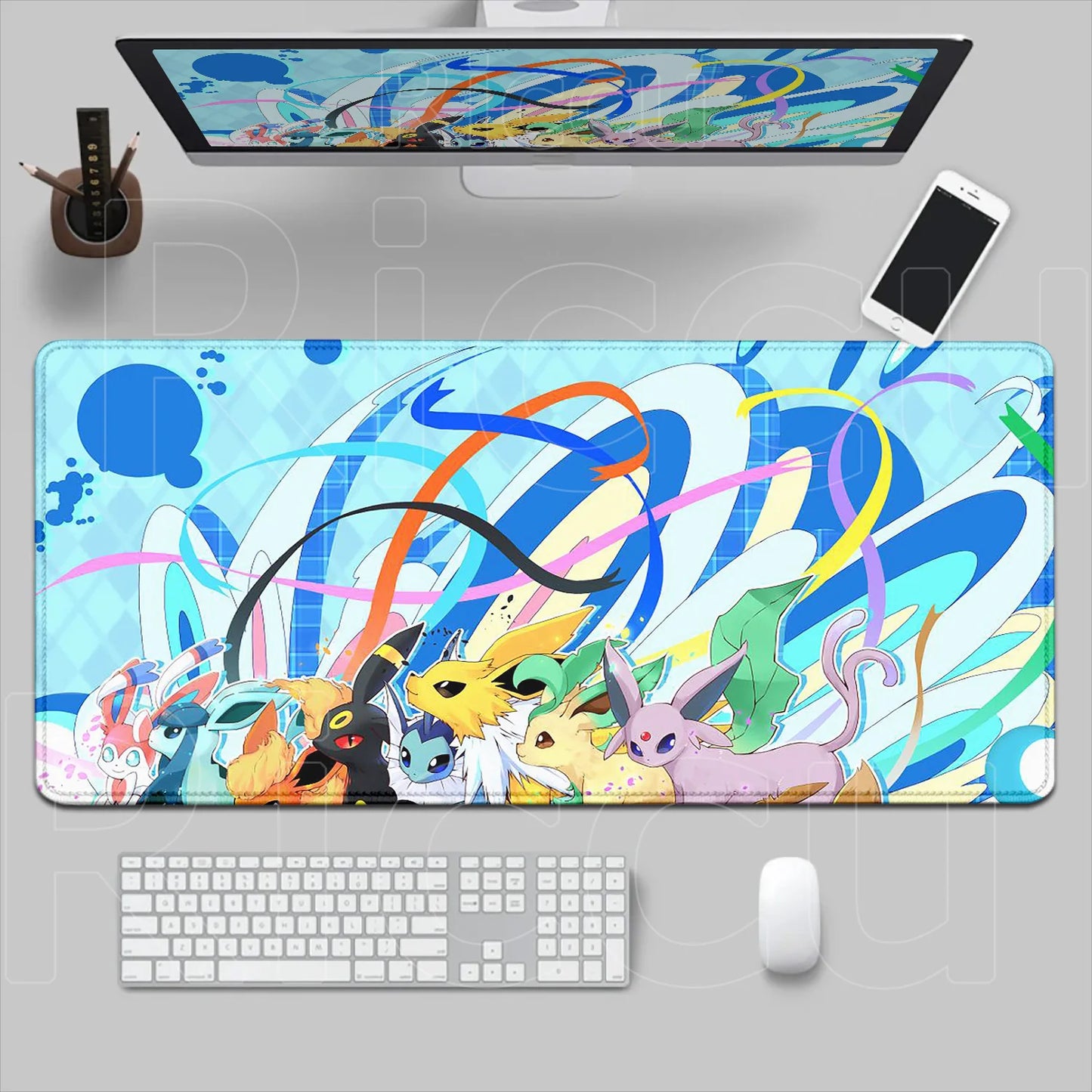 Kawaii Eevees Mouse Pad - Pokémon Office Gaming Desk Mat