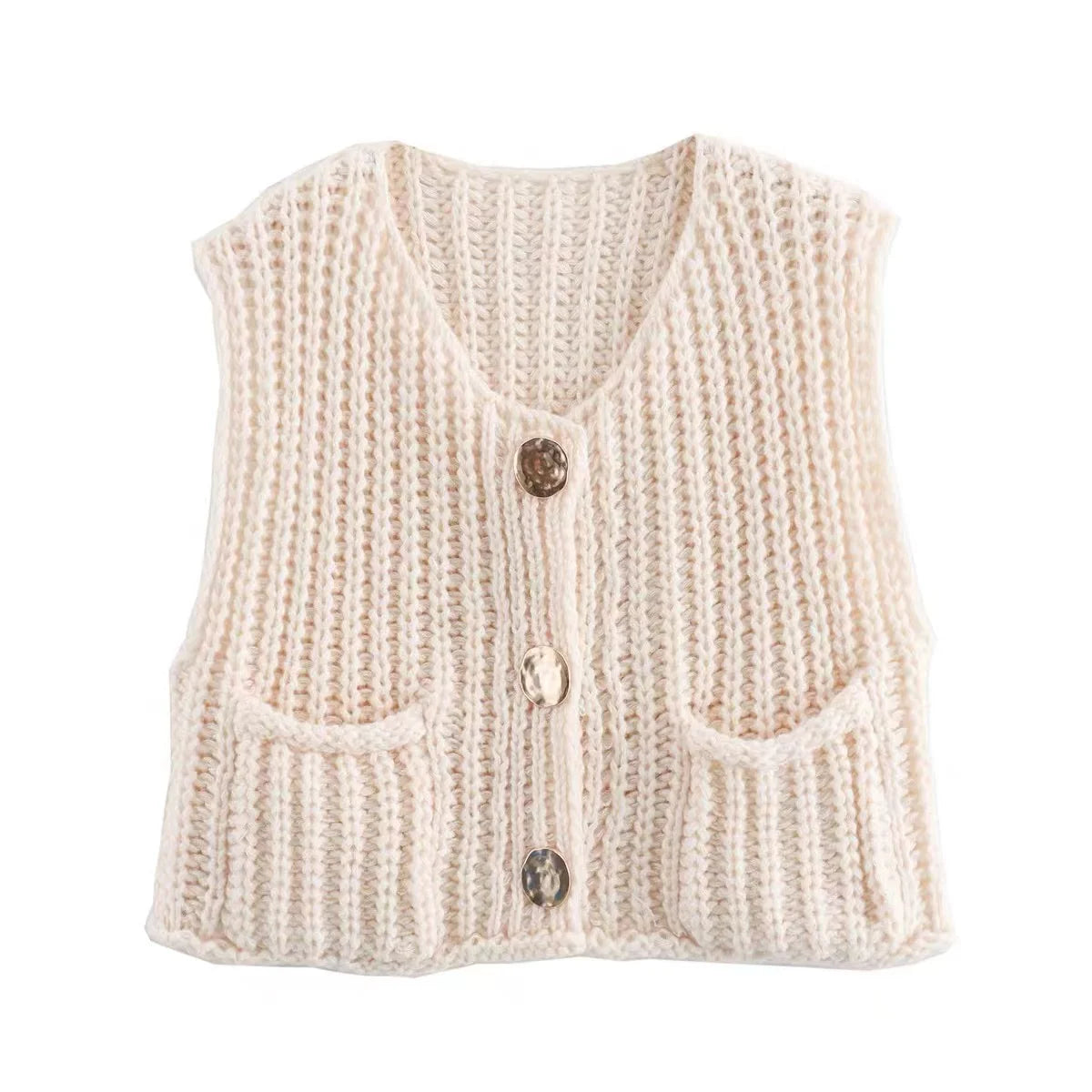 Cozy Knit Sleeveless Vest Top