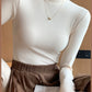 Women’s Slim Half‑Turtleneck Knitted Pullover Sweater