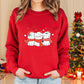 Women’s Christmas Cat Long‑Sleeve Pullover Sweater