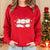 Women’s Christmas Cat Long‑Sleeve Pullover Sweater