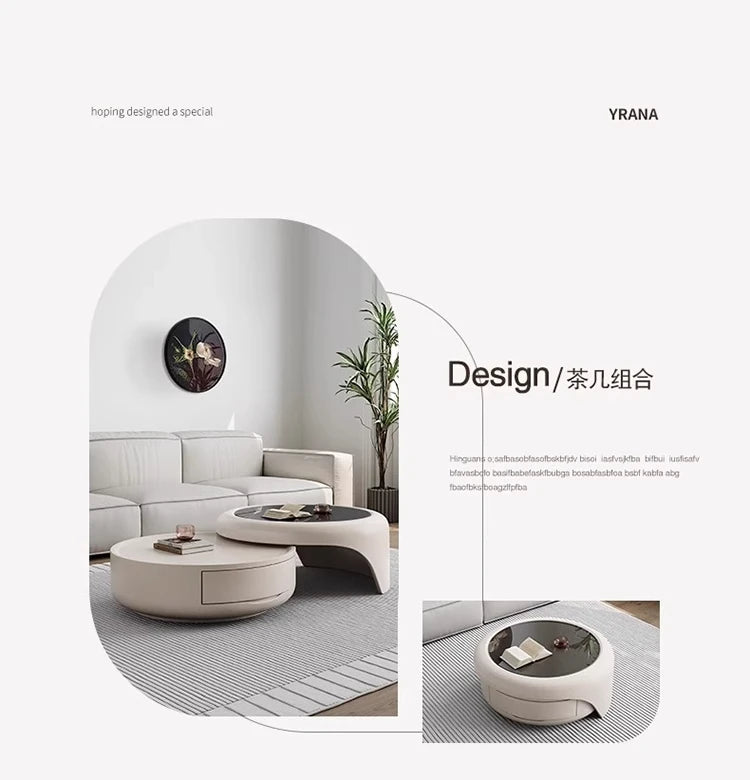 Luxury Modern Round Coffee Table – Minimalist Contemporary Design