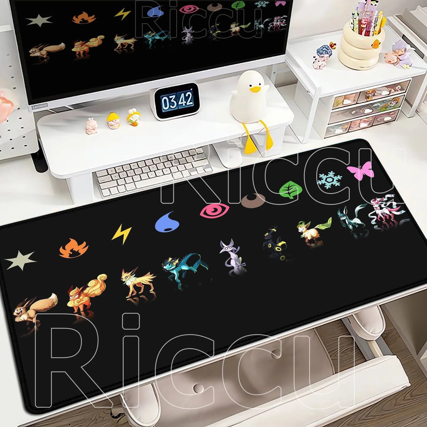 Kawaii Eevees Mouse Pad - Pokémon Office Gaming Desk Mat