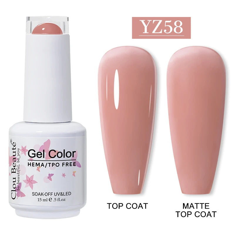 Clou Beaute 15ml HEMA/TPO-Free UV Gel Polish (Classic Red Collection)