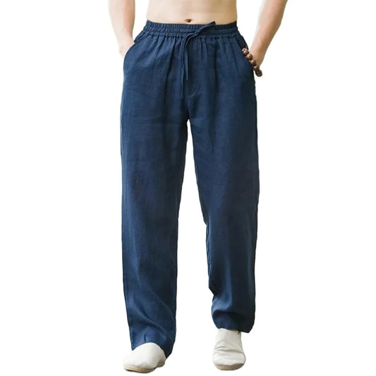 Men’s Cotton‑Linen Beach Pants