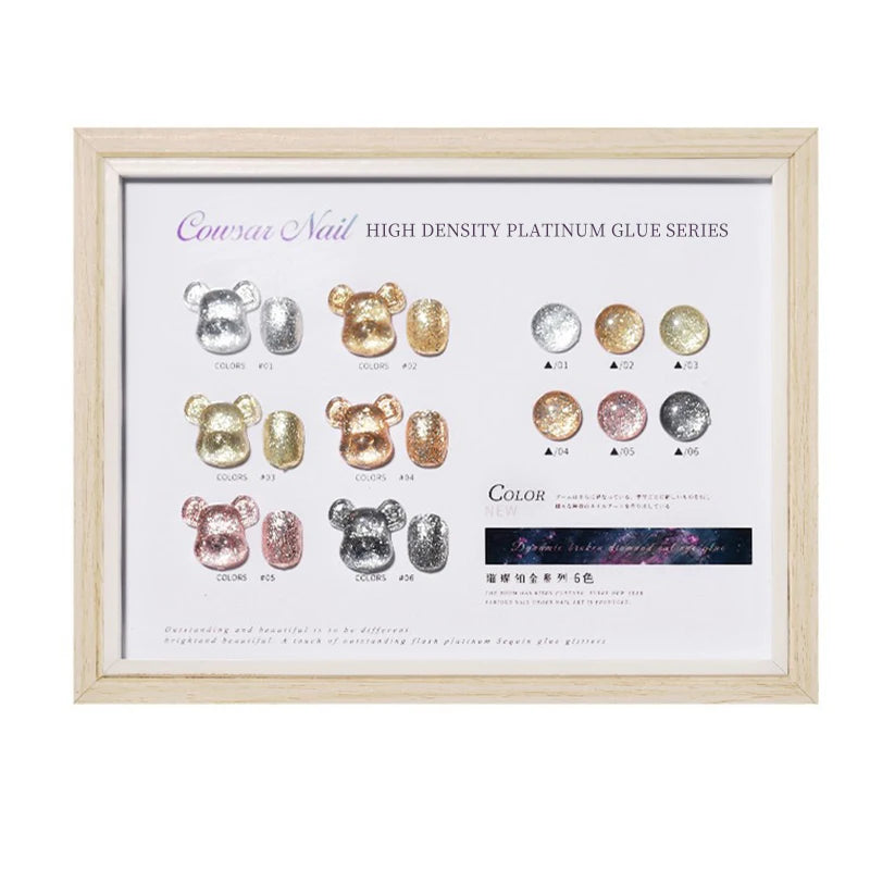 High Density Glitter Platinum Line Art UV Gel (5g)