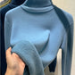 Women’s Velvet‑Lined Thick Turtleneck Sweater