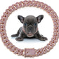 Dog Chain Collar Diamond Cuban Link Necklace Metal Cat Chain Pet Crystal Collar Jewelry Accessories for Dogs Cats