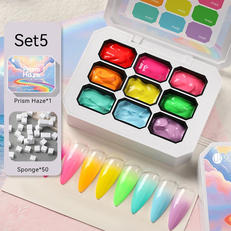 UR SUGAR 9-Color Pat Painting Gel Palette