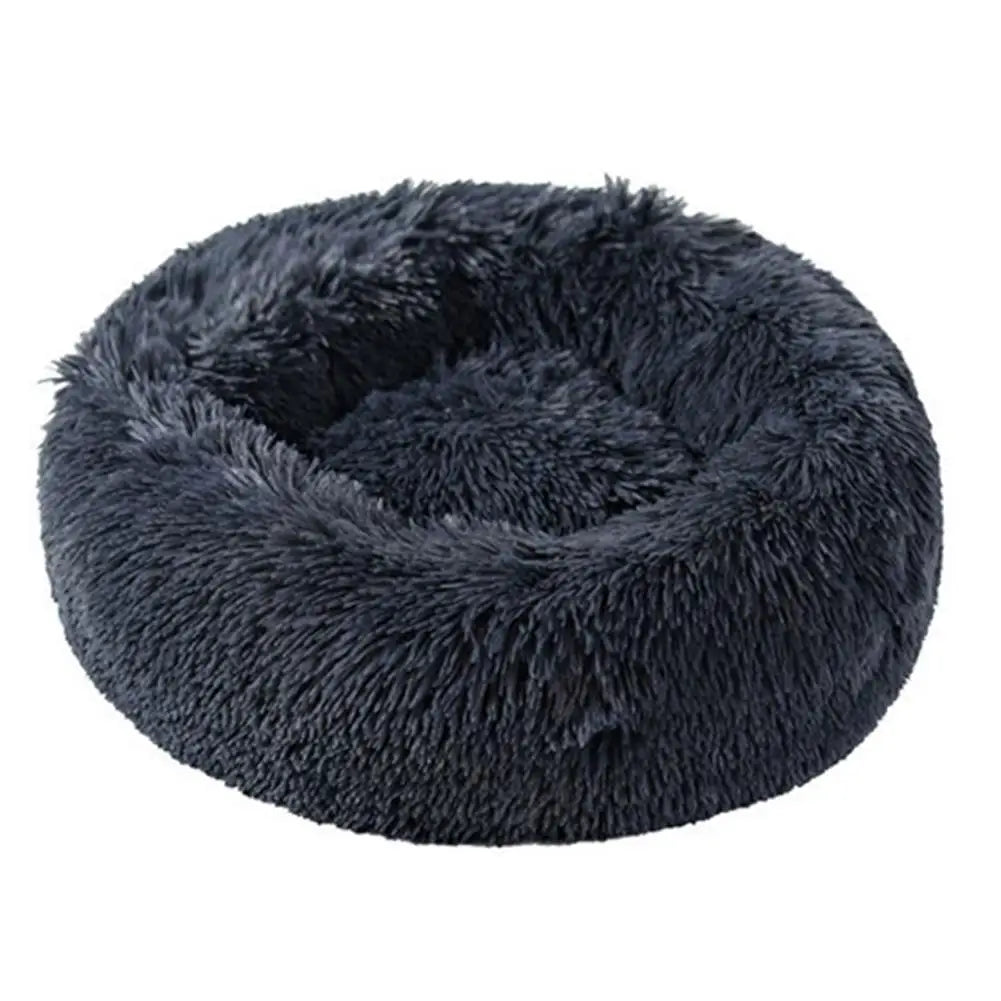 Winter Round Plush Dog Beds Washable Plush Fluffy Pet Cushion Dog Cat Bed Mat Portable Pet Kennel Puppy Pad