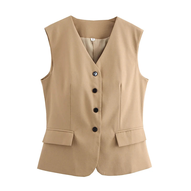 Urban Zip‑Front Sleeveless Waistcoat