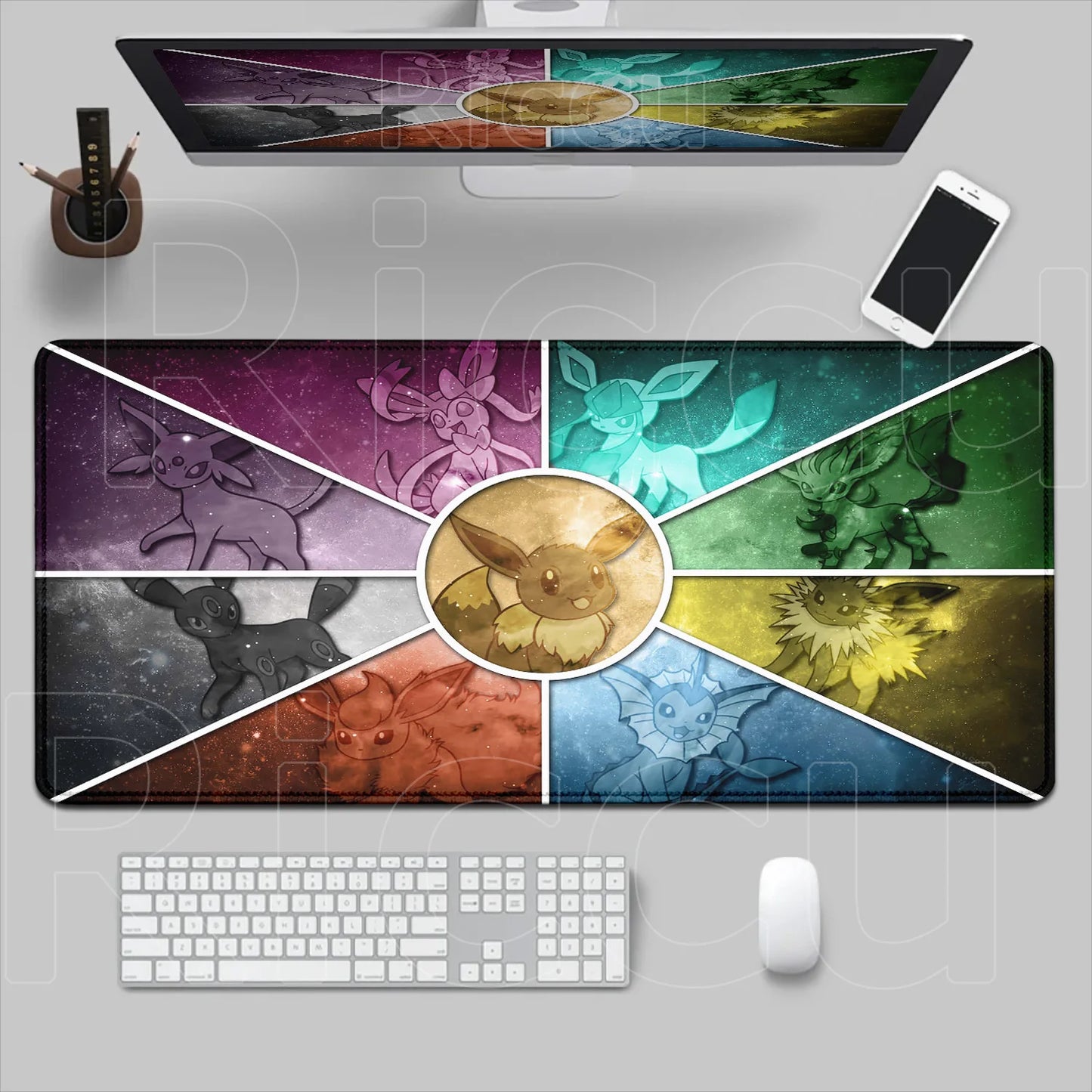 Kawaii Eevees Mouse Pad - Pokémon Office Gaming Desk Mat