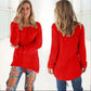 Women Warm Solid‑Color O‑Neck Loose Knit Sweater
