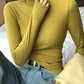 Women’s Slim Half‑Turtleneck Knitted Pullover Sweater