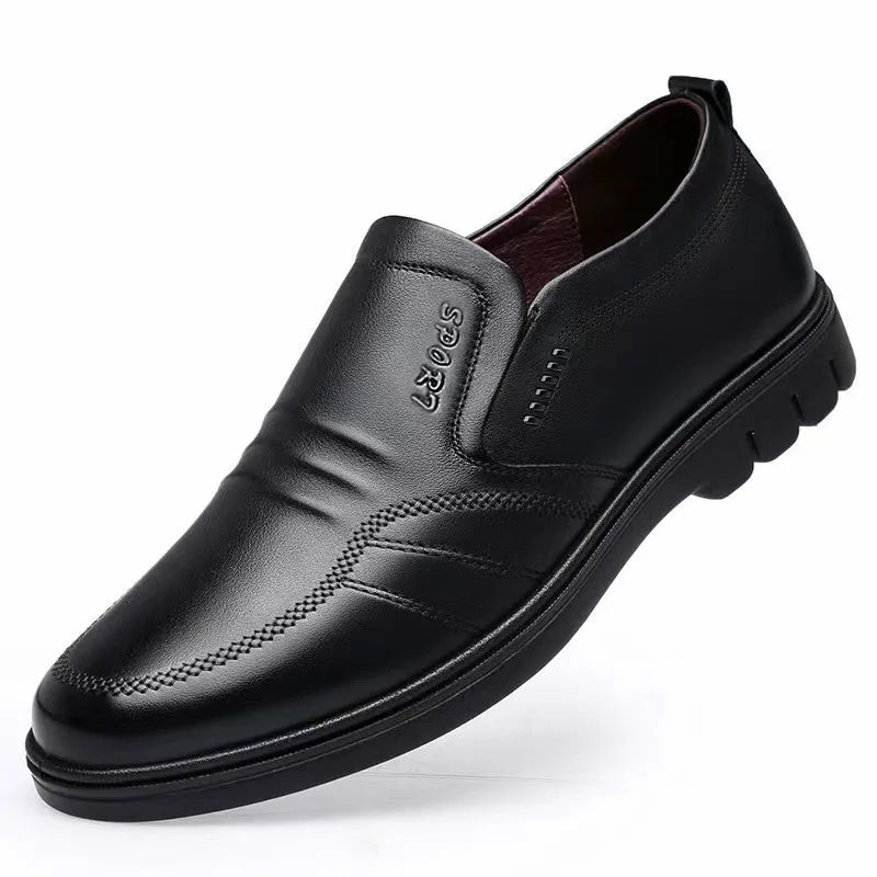 Men'S Leather Shoes New Black