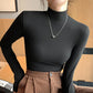 Women’s Slim Half‑Turtleneck Knitted Pullover Sweater