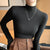 Women’s Slim Half‑Turtleneck Knitted Pullover Sweater