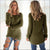 Women Warm Solid‑Color O‑Neck Loose Knit Sweater